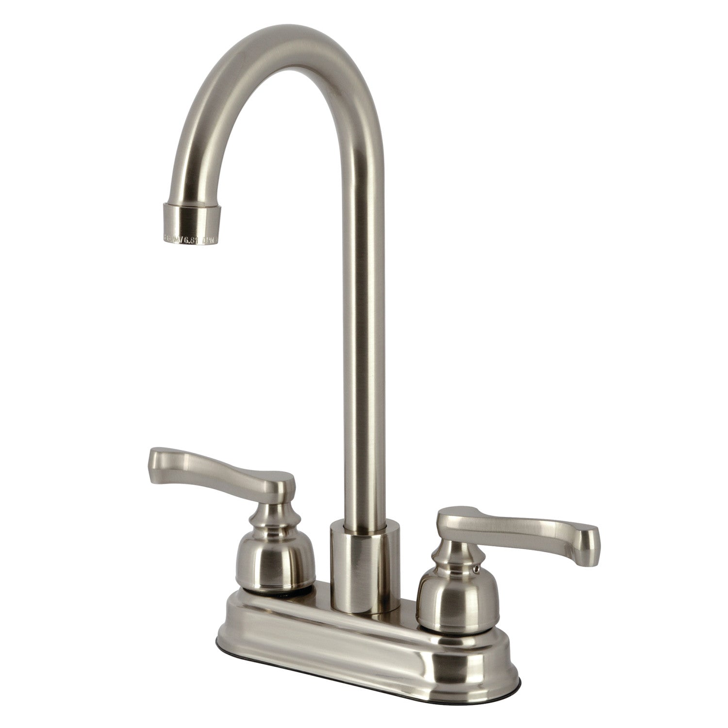 Kingston Tulare KB8498FL - Royale Two-Handle 2-Hole Deck Mount Bar Faucet, Brushed Nickel — image 1